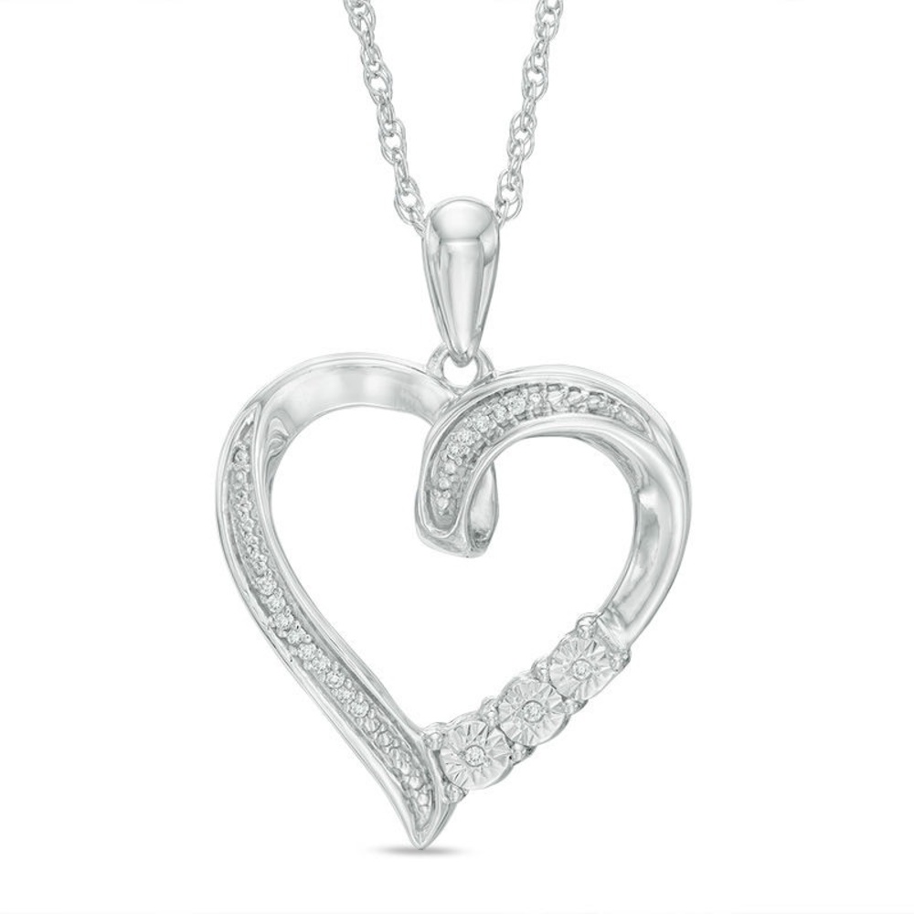 Diamond Accent Heart Pendant Necklace